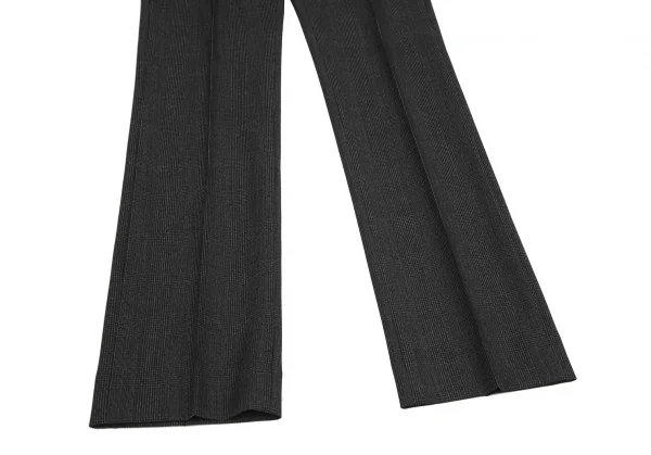 ディオールオムDior homme ウールグレンチェックテーラードセットアップスーツ グレー38・40 K-116207_014