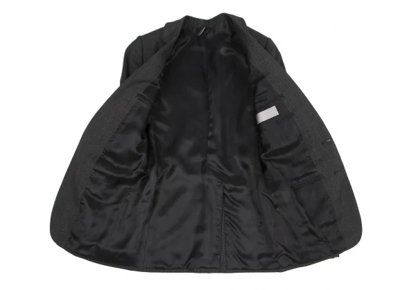 ディオールオムDior homme ウールグレンチェックテーラードセットアップスーツ グレー38・40 K-116207_005