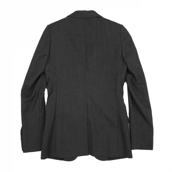 ディオールオムDior homme ウールグレンチェックテーラードセットアップスーツ グレー38・40 K-116207_006