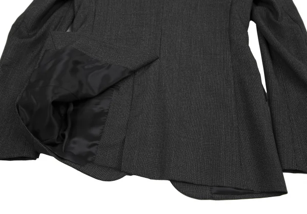 ディオールオムDior homme ウールグレンチェックテーラードセットアップスーツ グレー38・40 K-116207_007