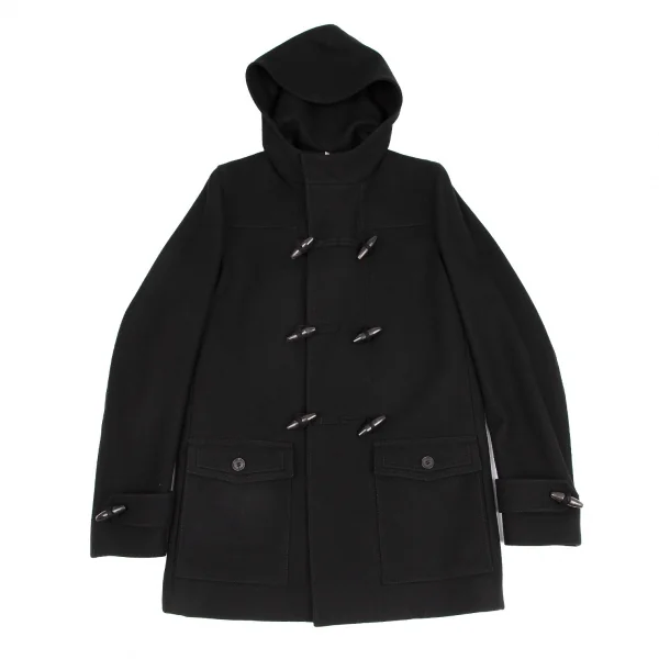 ディオールオムDior homme ウールダブルトルグボタンデザインダッフルコート 黒44 K-116209_001