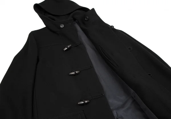 ディオールオムDior homme ウールダブルトルグボタンデザインダッフルコート 黒44 K-116209_010