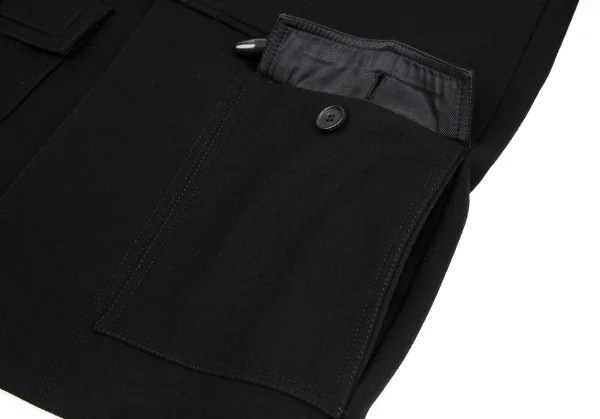 ディオールオムDior homme ウールダブルトルグボタンデザインダッフルコート 黒44 K-116209_009