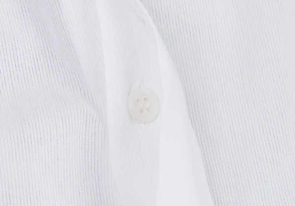 ディオールオムDior homme ポイント刺繍ラウンドカラー長袖シャツ 白37 K-116210_011