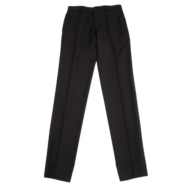 ディオールオムDior homme ウールスリムスラックスパンツ 黒38 K-116211_001