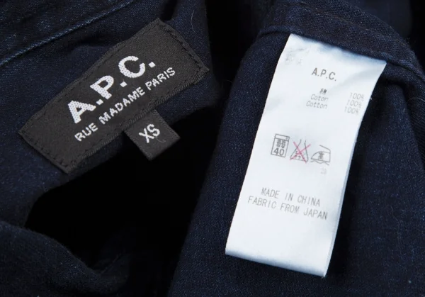 A.P.C. Cotton Denim Long Sleeve Shirt K-116217_016