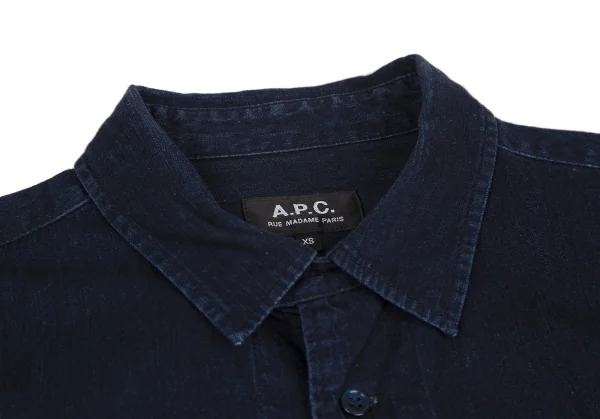 A.P.C. Cotton Denim Long Sleeve Shirt K-116217_003