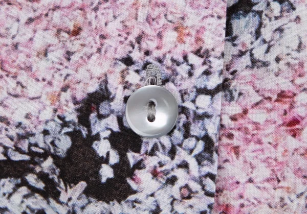 カルヴェンCARVEN パターン切替長袖シャツ 黒白ピンク38 K-116218_010