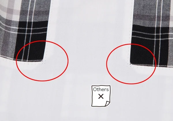 カルヴェンCARVEN パターン切替長袖シャツ 黒白ピンク38 K-116218_008