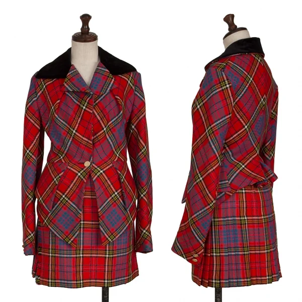 ヴィヴィアンウエストウッドVivienne Westwood レッドマック タータンチェックキルトスカート 赤L位 K-116235_019
