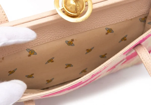 Vivienne Westwood Orb Opened Leopard Unborn Calf Hand Bag K-116241_014