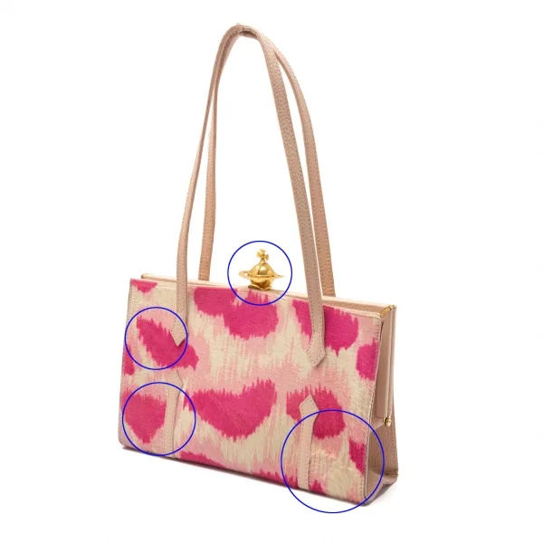 Vivienne Westwood Orb Opened Leopard Unborn Calf Hand Bag K-116241_002