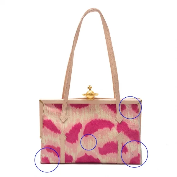 Vivienne Westwood Orb Opened Leopard Unborn Calf Hand Bag K-116241_006