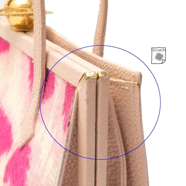 Vivienne Westwood Orb Opened Leopard Unborn Calf Hand Bag K-116241_009