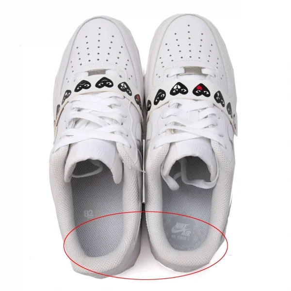 プレイコムデギャルソン×ナイキPLAY COMME des GARCONS×NIKE エアフォース1ローカットスニーカー 白黒27 K-116285_012