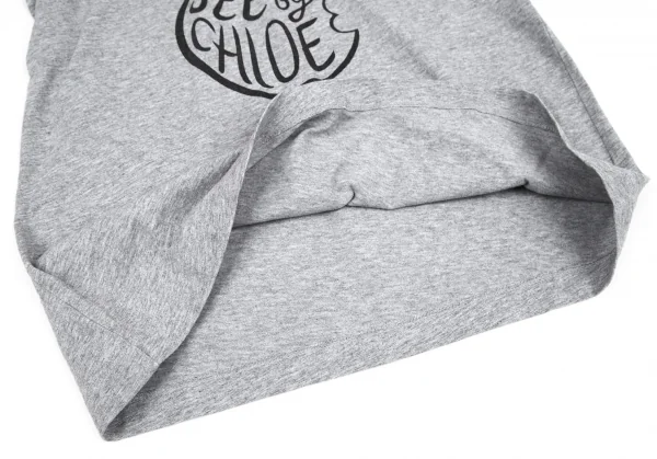 シーバイクロエSEE BY CHLOE アップルロゴプリントTシャツ 杢グレー40 K-116316_008