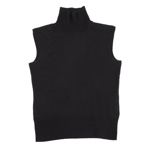 ラルフローレンRalph Lauren シルクカシミヤハイネックニットベスト 黒L K-116326_002