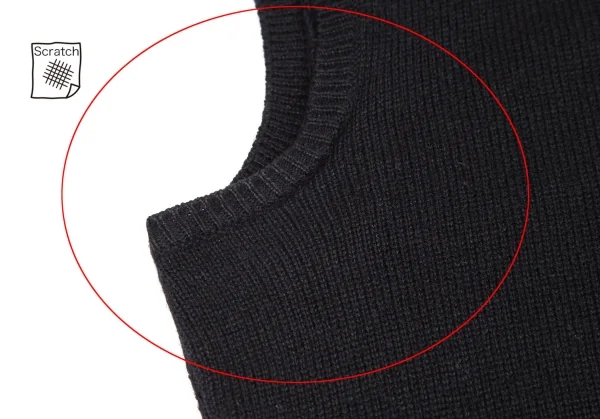 ラルフローレンRalph Lauren シルクカシミヤハイネックニットベスト 黒L K-116326_004