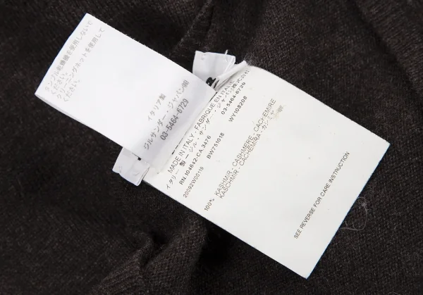 JIL SANDER Cashmere V Neck 3/4 Sleeves Knit Sweater K-116341_013