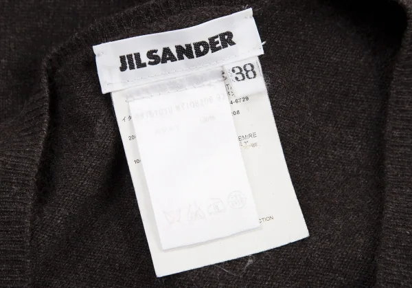 JIL SANDER Cashmere V Neck 3/4 Sleeves Knit Sweater K-116341_014