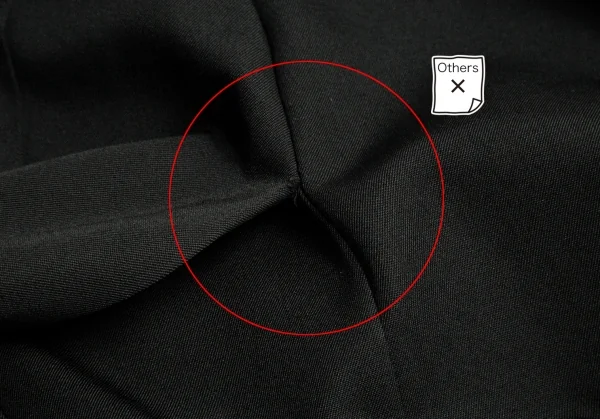 コムコム コムデギャルソンCOMME des GARCONS ウールギャバプリーツスカートドッキングパンツ 黒S K-116345_012