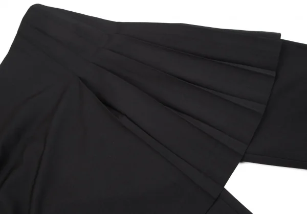 コムコム コムデギャルソンCOMME des GARCONS ウールギャバプリーツスカートドッキングパンツ 黒S K-116345_004