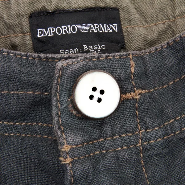 エンポリオ アルマーニEMPORIO ARMANI リネンデザインパンツ