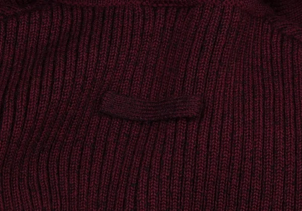 ゴルチエジーンズGAULTIER JEAN'S 襟ファー着脱ジップアップリブニット ボルドー40 K-116358_013