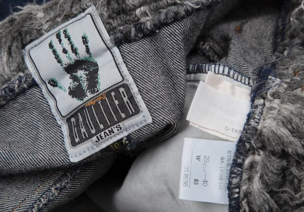 ゴルチエジーンズGAULTIER JEAN'S 裏ボア装飾デニムオーバーオール インディゴ29 K-116359_017