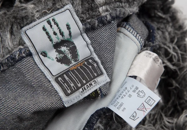 ゴルチエジーンズGAULTIER JEAN'S 裏ボア装飾デニムオーバーオール インディゴ29 K-116359_018