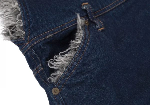 ゴルチエジーンズGAULTIER JEAN'S 裏ボア装飾デニムオーバーオール インディゴ29 K-116359_005