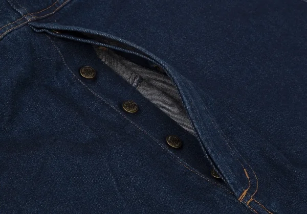 ゴルチエジーンズGAULTIER JEAN'S 裏ボア装飾デニムオーバーオール インディゴ29 K-116359_008