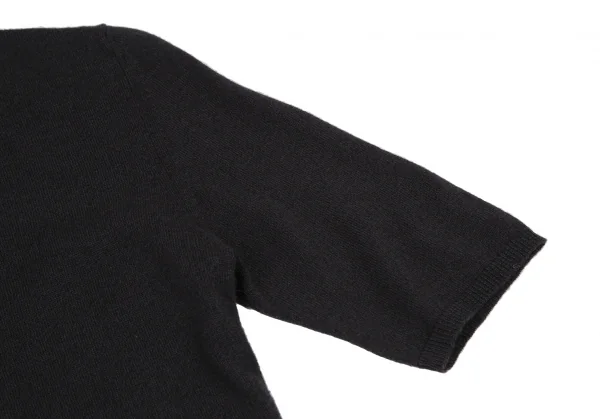 ジャンポールゴルチエ ファムJean Paul GAULTIER FEMME フラワー装飾ハイネックニット 濃紺40 K-116361_005