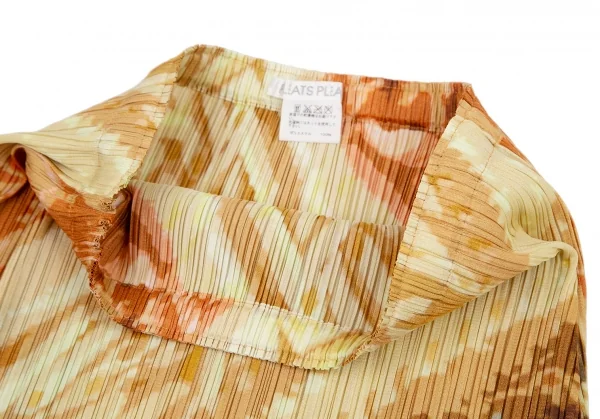 プリーツプリーズPLEATS PLEASE フローラルプリントプリーツスカート 黄3 K-116382_004