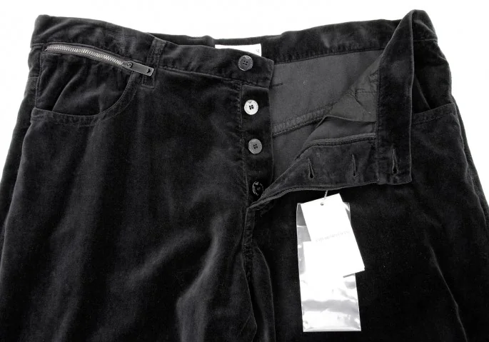 新品!エンポリオ アルマーニEMPORIO ARMANI ベロアパンツ 黒54