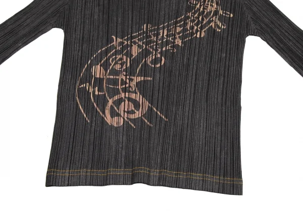 PLEATS PLEASE Musical Note Printed 3/4 Sleeve Top & Flare Skirt K-116399_007