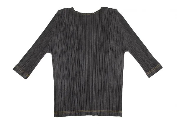 PLEATS PLEASE Musical Note Printed 3/4 Sleeve Top & Flare Skirt K-116399_010