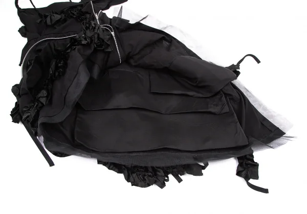 リミフゥLIMI feu ジップデザインフリル装飾ワンピース 黒2 K-116409_012