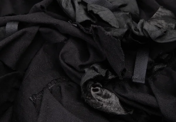 リミフゥLIMI feu ジップデザインフリル装飾ワンピース 黒2 K-116409_014