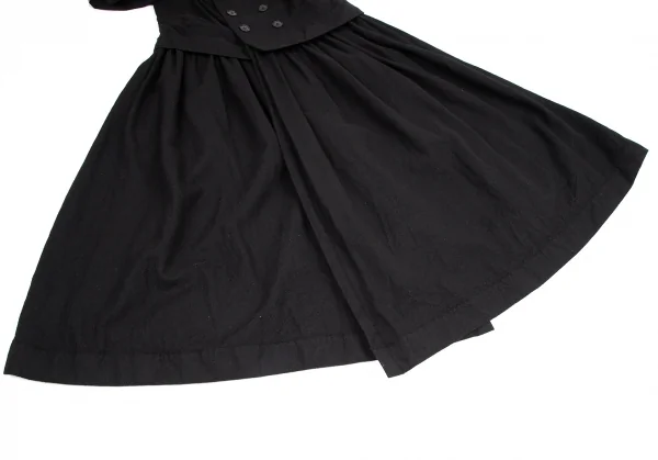 リミフゥLIMI feu ストールネックダブルボタンノースリーブワンピース 黒2 K-116410_011