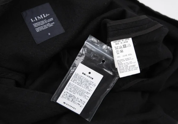 リミフゥLIMI feu ストールネックダブルボタンノースリーブワンピース 黒2 K-116410_015