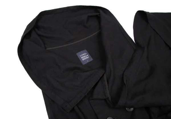 リミフゥLIMI feu ストールネックダブルボタンノースリーブワンピース 黒2 K-116410_006