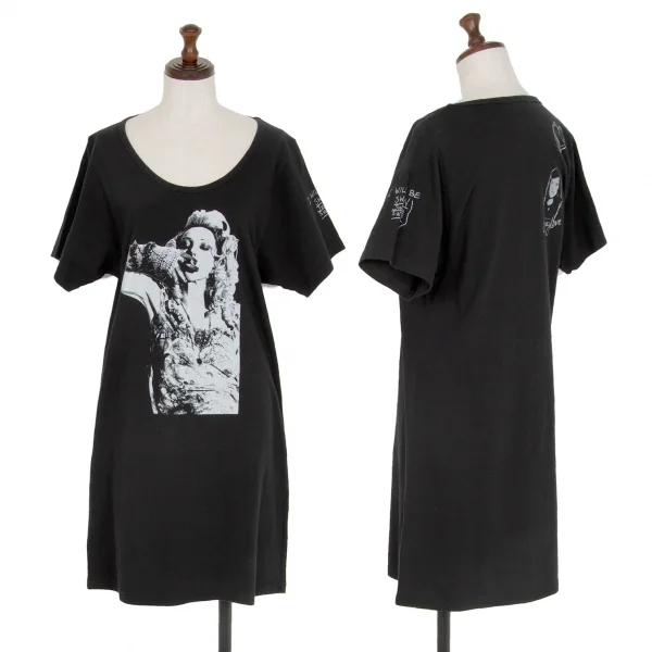 ヒステリックグラマーHYSTERIC GLAMOUR コートニーラブプリントロングTシャツ 黒F K-116414_001