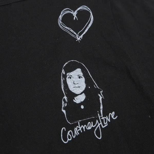 ヒステリックグラマーHYSTERIC GLAMOUR コートニーラブプリントロングTシャツ 黒F K-116414_012