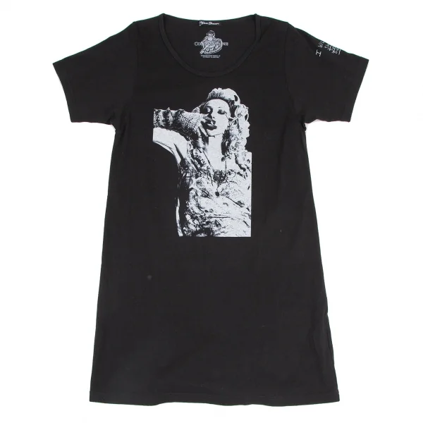 ヒステリックグラマーHYSTERIC GLAMOUR コートニーラブプリントロングTシャツ 黒F K-116414_002