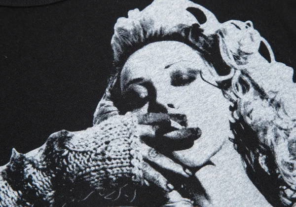 ヒステリックグラマーHYSTERIC GLAMOUR コートニーラブプリントロングTシャツ 黒F K-116414_006