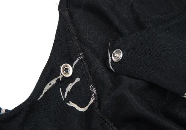 ヒステリックグラマーHYSTERIC GLAMOUR ピンプリントノースリーブジップアップパーカー 黒F K-116417_011