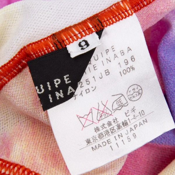 レキップ ヨシエイナバL'EQUIPE YOSHIE INABA グラフィックプリントストレッチメッシュTシャツ オレンジ青他9 K-116427_010