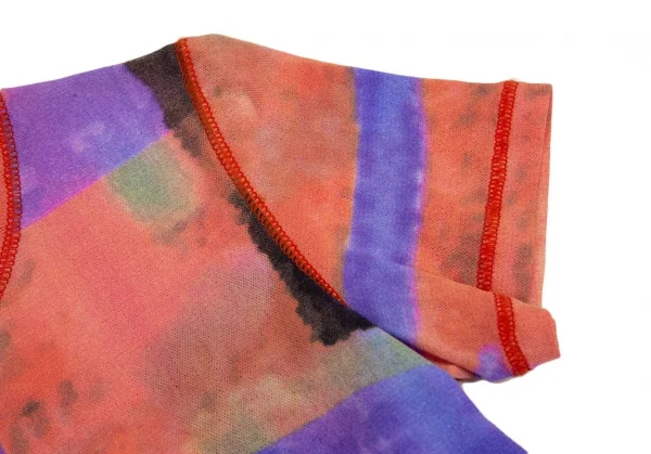 レキップ ヨシエイナバL'EQUIPE YOSHIE INABA グラフィックプリントストレッチメッシュTシャツ オレンジ青他9 K-116427_004