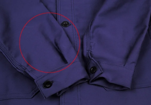 グッドデザインショップ コムデギャルソンGOOD DESIGN SHOP COMME des GARCONS x LABOUREUR バックロゴプリントワークジャケット 紫S K-116467_012